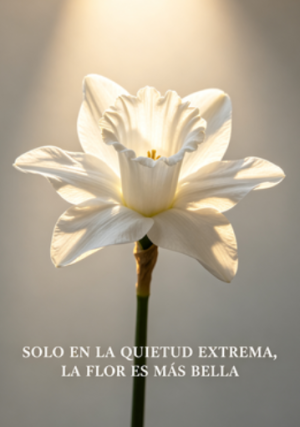 Solo en la quietud extrema, la flor es más bella