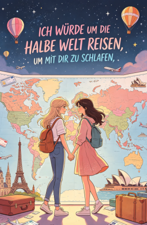 Ich würde um die halbe Welt reisen, um mit dir zu schlafen