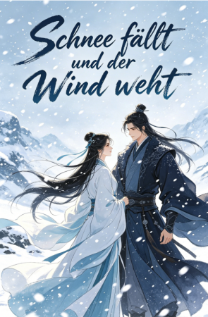 Schnee fällt und der Wind weht