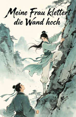 Meine Frau klettert die Wand hoch